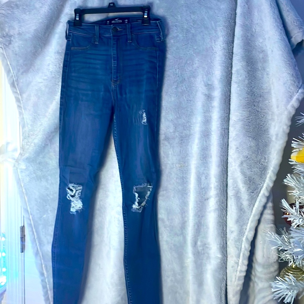 A cute blue pair of jeans from Hollister.